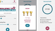 Screenshots of Walking Tall app 